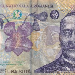 Romania 100 Lei Rare Polymer Foreign Note #B2