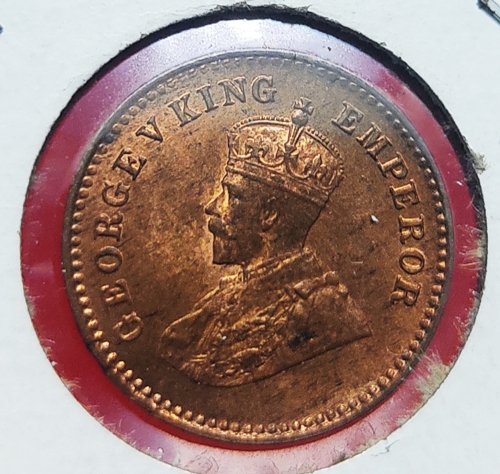1/12 Anna George V Year 1912 Calcutta Brilliant UNC Condition