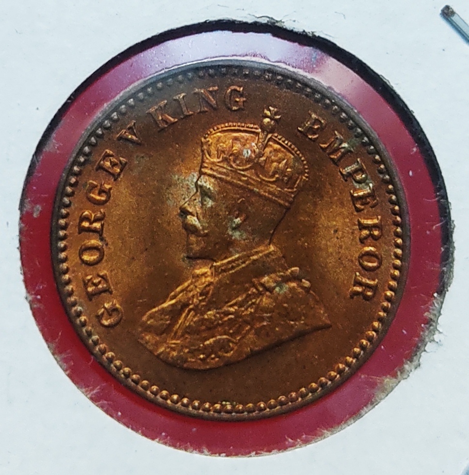 1/12 Anna George V 1914 Calcutta Mint Brilliant UNC Condition
