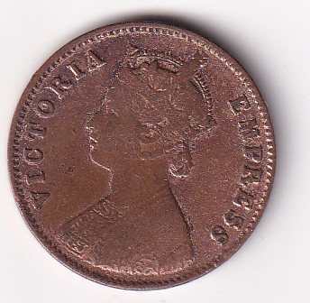 British India 1/4 Anna (1900) Victoria Rare Coin #Z-194