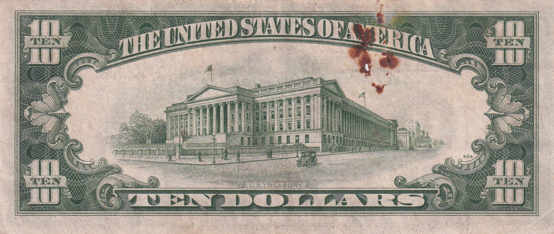 America 10 Dollar (1934 Series) Rare Note #B2