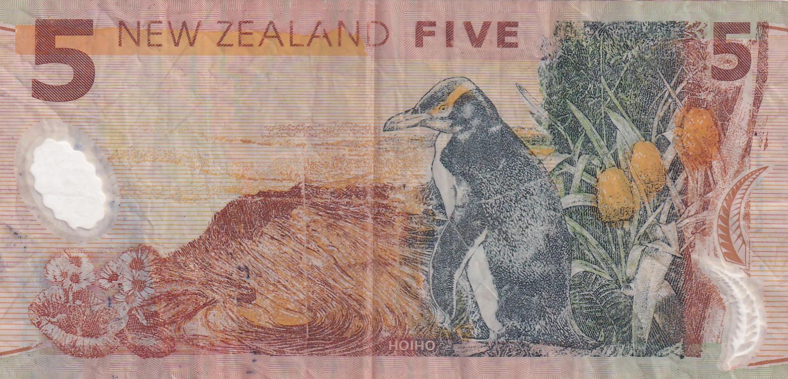 New Zealand 5 Dollars rare Polymer Note #B2