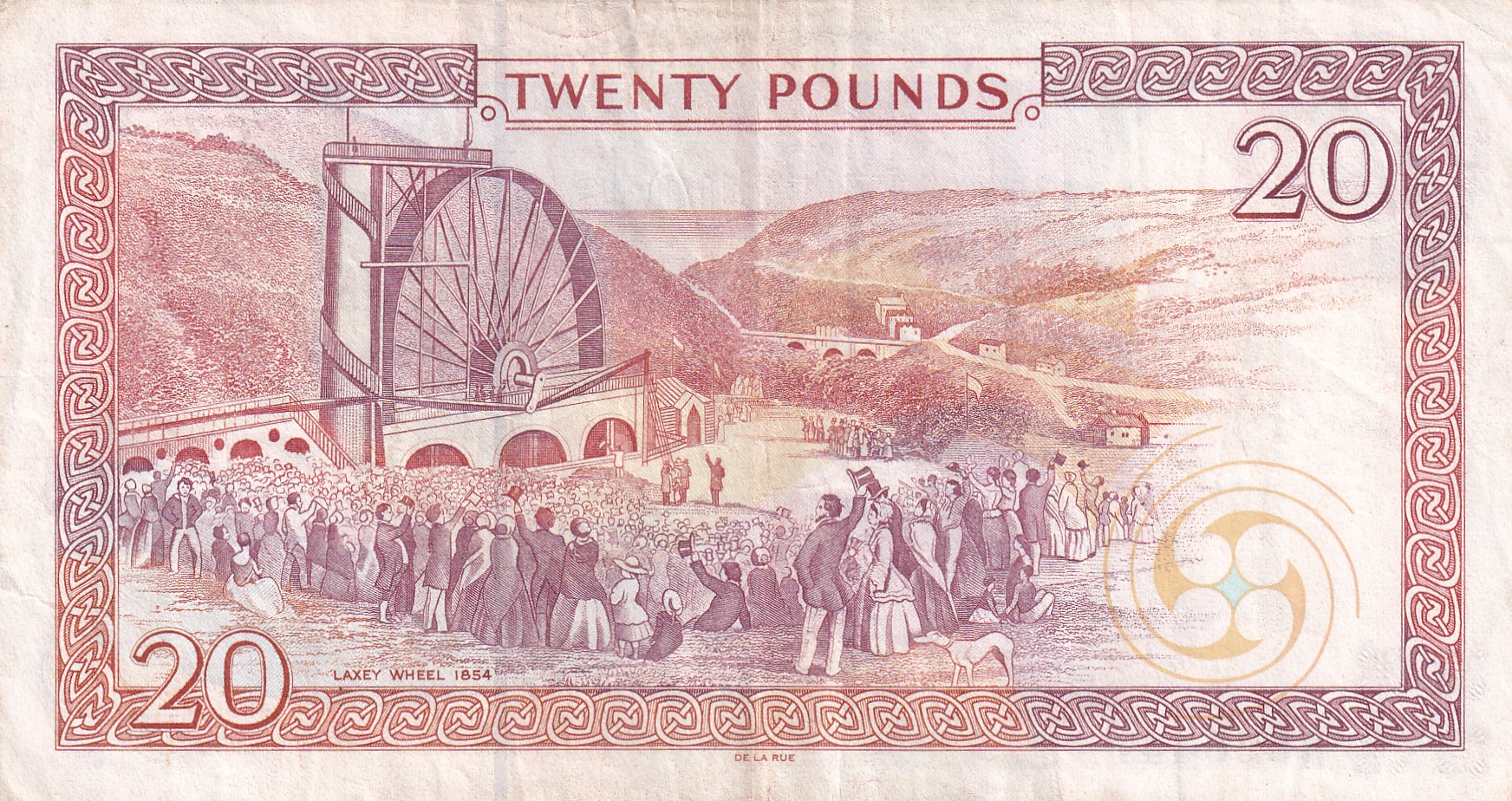 Isle of Man 20 Pounds Rare Note #B2