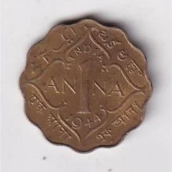 British India 1 Anna 1944 (George VI) Rare Coin