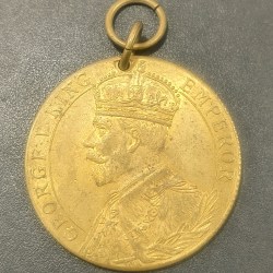 1914 - 1915 GEORGE V KING BRITISH , FOR FREEDOM & HONOR RARE BRASS MEDAL