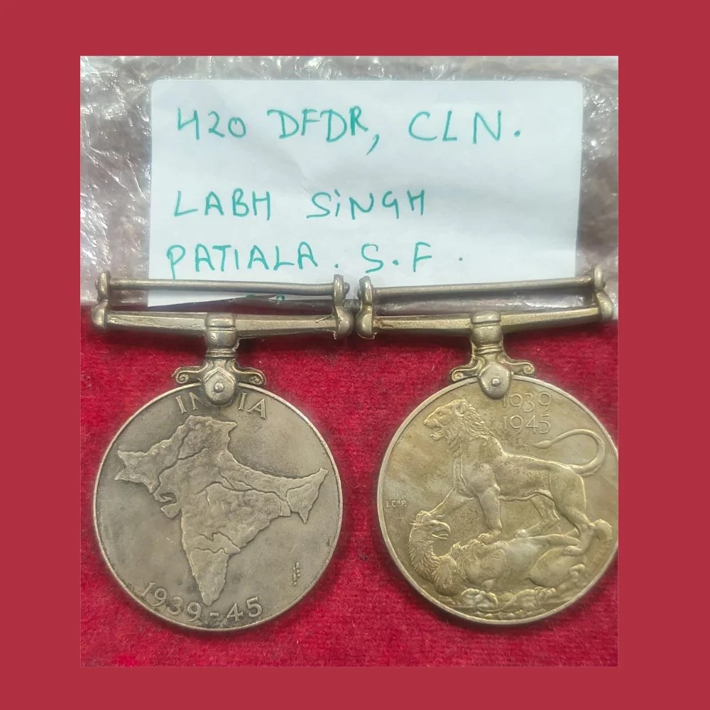 420 DFDR,CLN. Labh Singh Patiala. S.F Group Medal