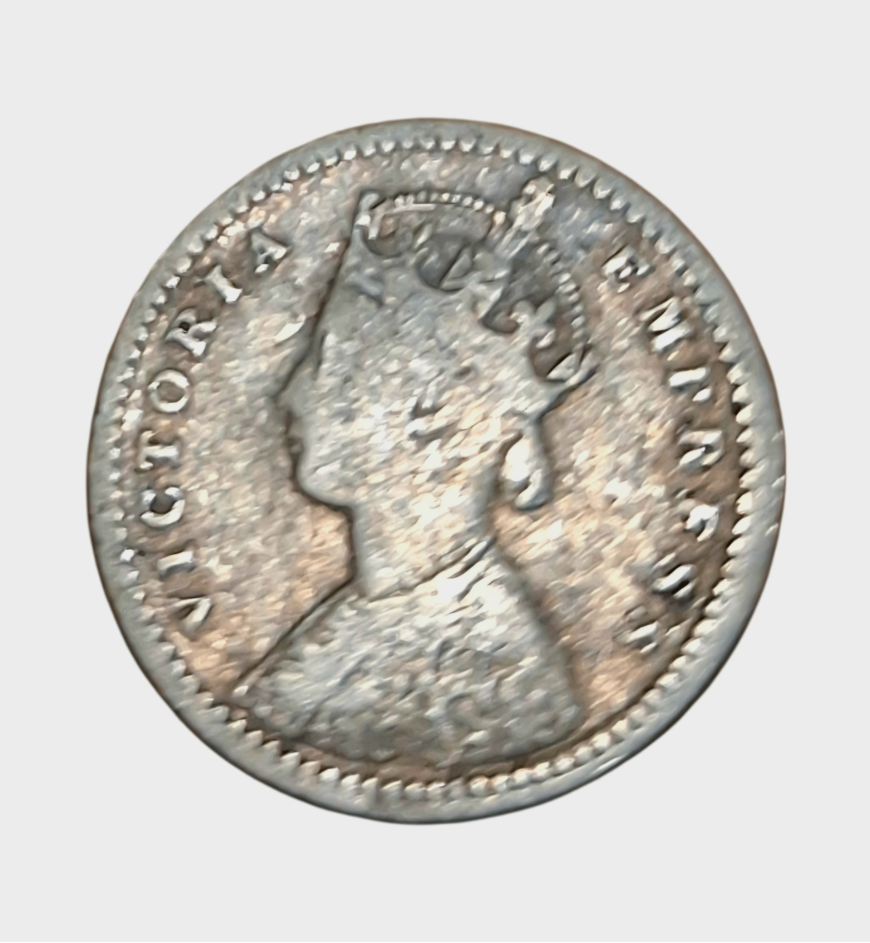 British India Silver 2 Anna's Year 1888 Victoria Empress **Scare** Collectable Grade.