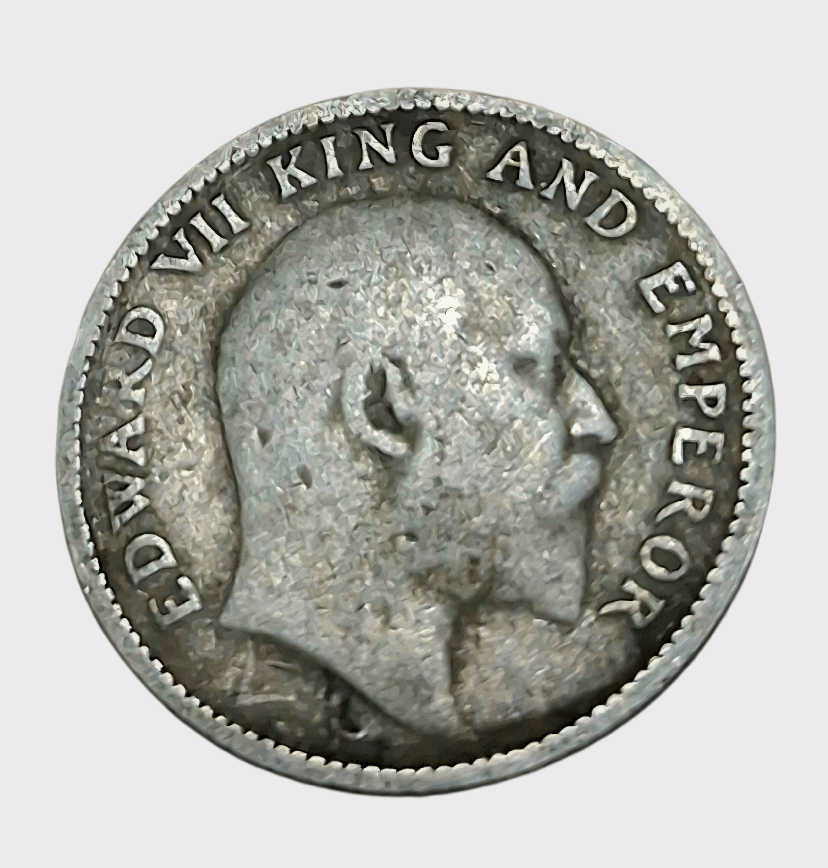British India Silver 1/4 Rupee Year 1910 King Edward-VII in Collectable Grade.