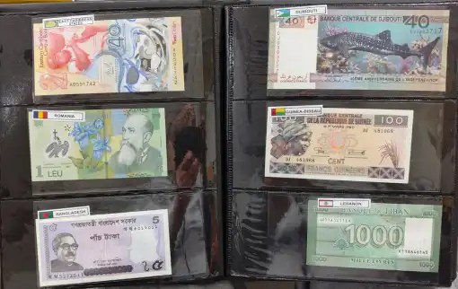 101 Different Countries UNC With Stricker With Album See Description