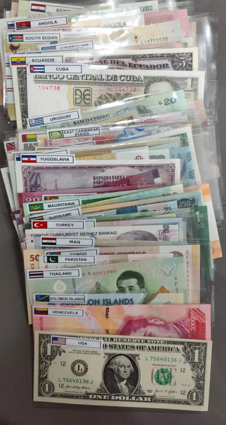 101 Different Countries UNC With Stricker With Album See Description