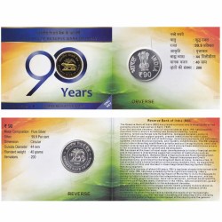 90 Years of Reserve Bank of India Rare Kolkata UNC Coin Set