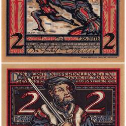 Germany Muenster 2 Mark Notgeld Set 1921 Mehl UNC Unique and Rare