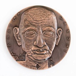 Mahatma Gandhi India's independence Medal Spain RARE BEAUTIFUL BIG SIZE MEDELLION