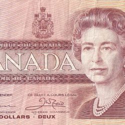 2 Dollars 1986 Canada Very Fine Note #1