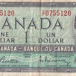 1 Dollar 1967 Canada Very Fine Note Note #1