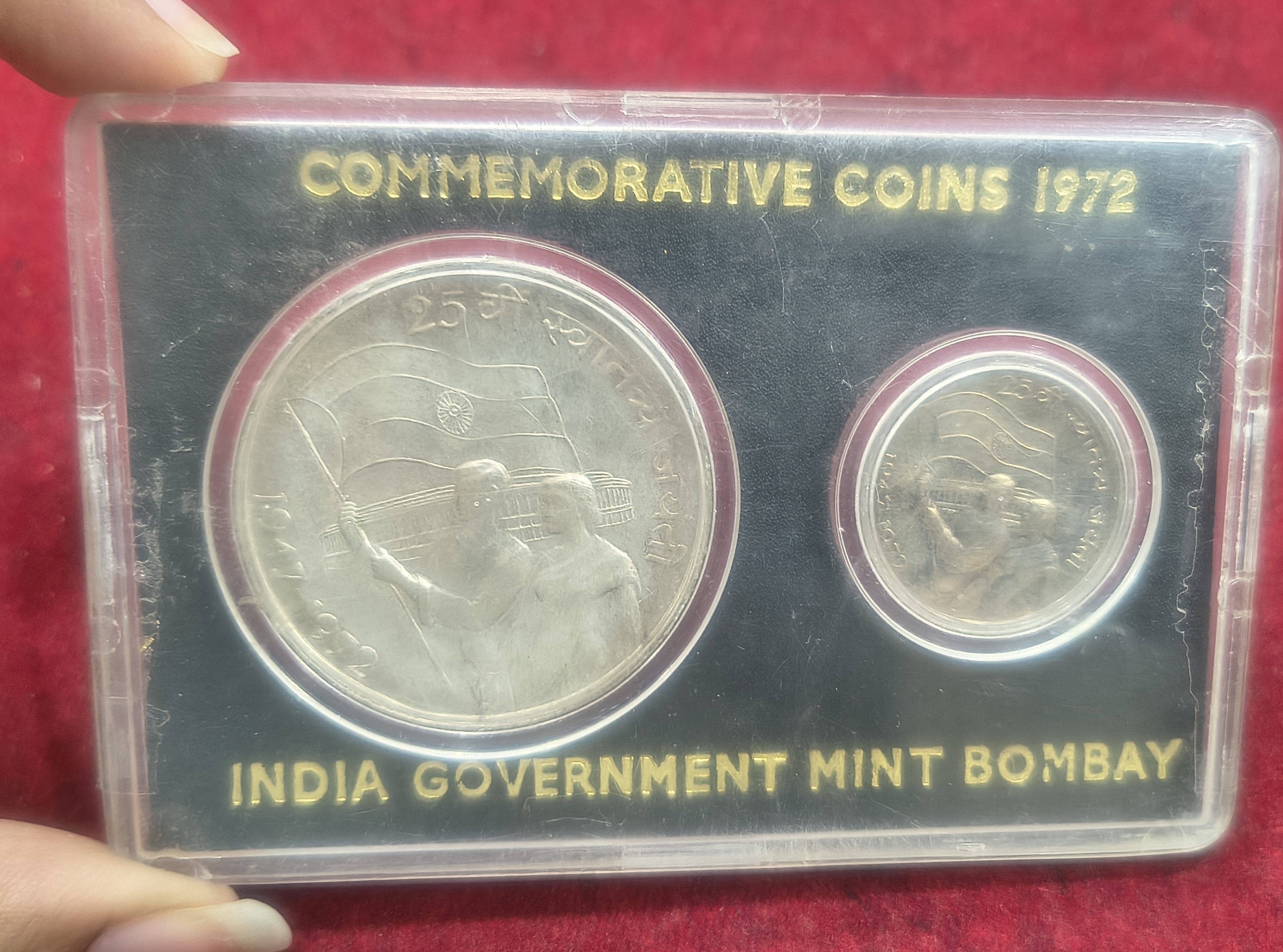 1972 Commemorative ( 2 Coins Set) Bombay Mint Rare Set without Cover