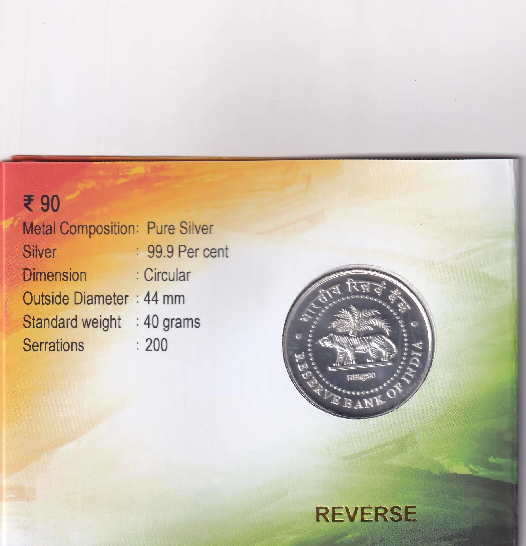 90 Years of Reserve Bank of India Rare Kolkata UNC Coin Set