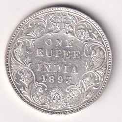 1893 One Rupees Victoria British India Silver UNC Extremely Rare Coin #93