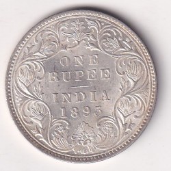 1893 One Rupees Victoria British India Silver UNC Extremely Rare Coin #24