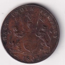 Bombay Presidency 1 Pice 1804 Rare AU Condition Coin