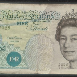 England 5 Pound Rare Lowest Price Note #B2