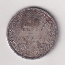 India - British ½ Rupee 1893 - Victoria Rare Silver Coin