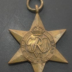 GEORGE VI ~ STAR MEDAL ( WORLD WAR II BRASS MEDAL ), 1939-1945 (BURMA STAR)