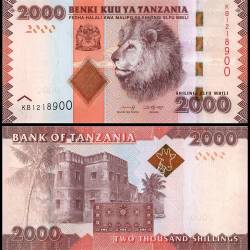 Tanzania 2000 Shillings World Banknote 2010 to 2025 ND P42c UNC Unique and Rare