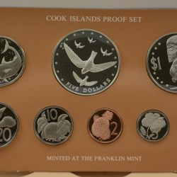 Cook Islands 8 Coin Proof Set (1977) Franklin Mint With 1 Coin (5 Dollar) Silver