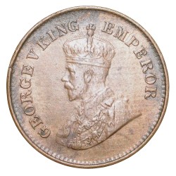 Bronze 1/2 Pice of George V (AD 1935) of Calcutta Mint About UNC Grade