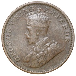 Bronze 1/4 Anna of George V (AD 1936) of Calcutta Mint