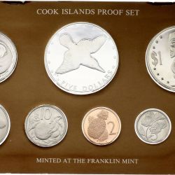 Cook Islands 8 Coin Proof Set (1976) Franklin Mint With 1 Coin (5 Dollar) Silver