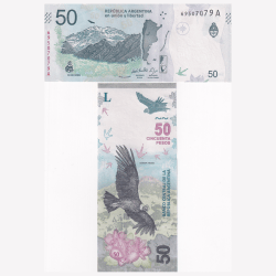 Argentina 50 Pesos Rare GEM UNC Note #Q