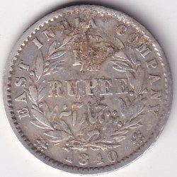East India Company 1/4 Rupee Divided Legend 1840 Victoria Queen Silver Coin Rare #1