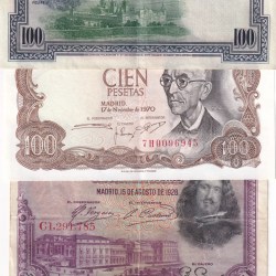 Spain 4 Different Rare Note (4 Pcs) Set