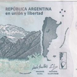 Argentina 50 Pesos Rare Note with Semi-Fancy 7086 number #B2