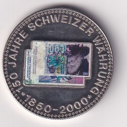 Switzerland Medal - Commemoration of banknotes 1000 francs Rare UNC #C-1