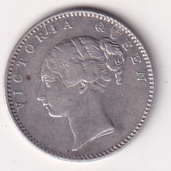 India - British ½ Rupee 1840 - Victoria Continuous legend Rare Silver High Grade Coin #C-26