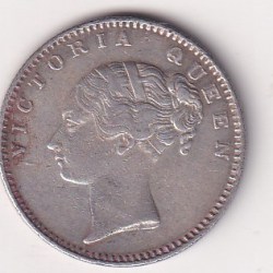 India - British ½ Rupee 1840 - Victoria Continuous legend Rare Silver High Grade Coin #C-27