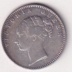 India - British ½ Rupee 1840 - Victoria Continuous legend Rare Silver High Grade Coin #C-28