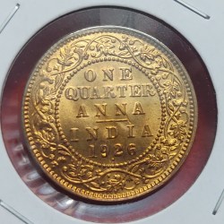 One Quarter Anna 1926 Bombay GEM UNC Condition