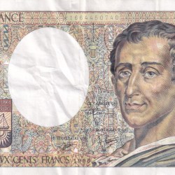 France 200 Francs de Montesquieu Rare Note #B2