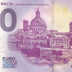 Malta 0 Euro - Valletta Malta - European capital of culture 2018 Rare UNC Note
