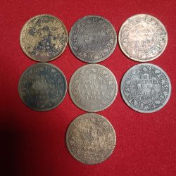 Rare Rare Rare Edward VII One Quarter Anna Rare Coin 1909 Year Calcutta Mint 7 Pcs Given British of India