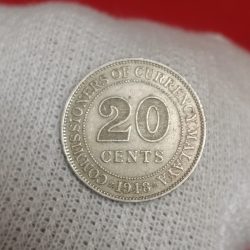 George Vi 20 Cents Malaya Coin 1948 Year