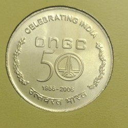 50 Rs Celebrating India ONGC 2006 Silver UNC Coin