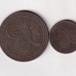 Princely state of (Hyderabad) 2 Different Denomination Rare Coin Set (2 Pcs Set)#E-186