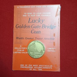Lucky The Golden Gate Bridge Souvenir Coin World Greatest Tourist Attraction San Francisco Calif Joseph B.Strauss