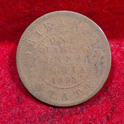Indian Local and Princely states › Bikanir, ¼ Anna 1895 - Victoria Rare Coin #E-182