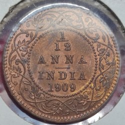 1/12 Anna Edward VII 1909 Calcutta Mint GEM UNC Condition